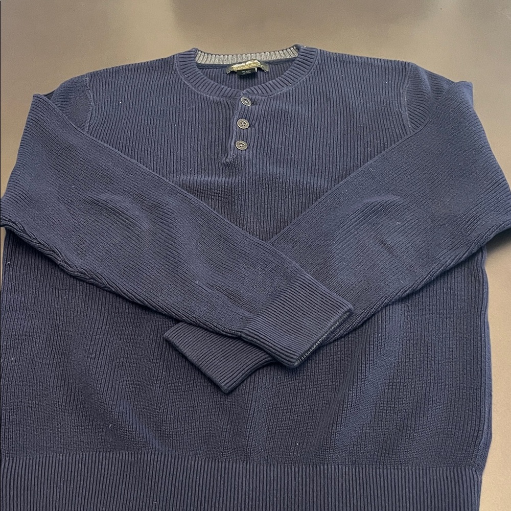 Eddie Bauer Men’s Size Medium Navy Blue Crewneck Sweater